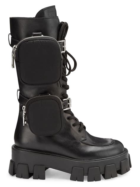 prada combat boots|Prada black chunky combat boots.